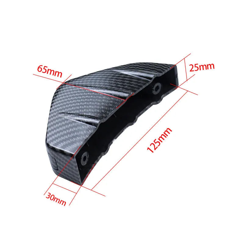 Triangular automotive rear spoiler in ABS plastic for general motors vehicles with mounting hardware