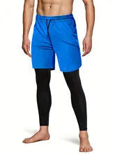 Polyester fibre fitness training running cycling bottoming pants in Army Green, loose fit, side view on mannequin