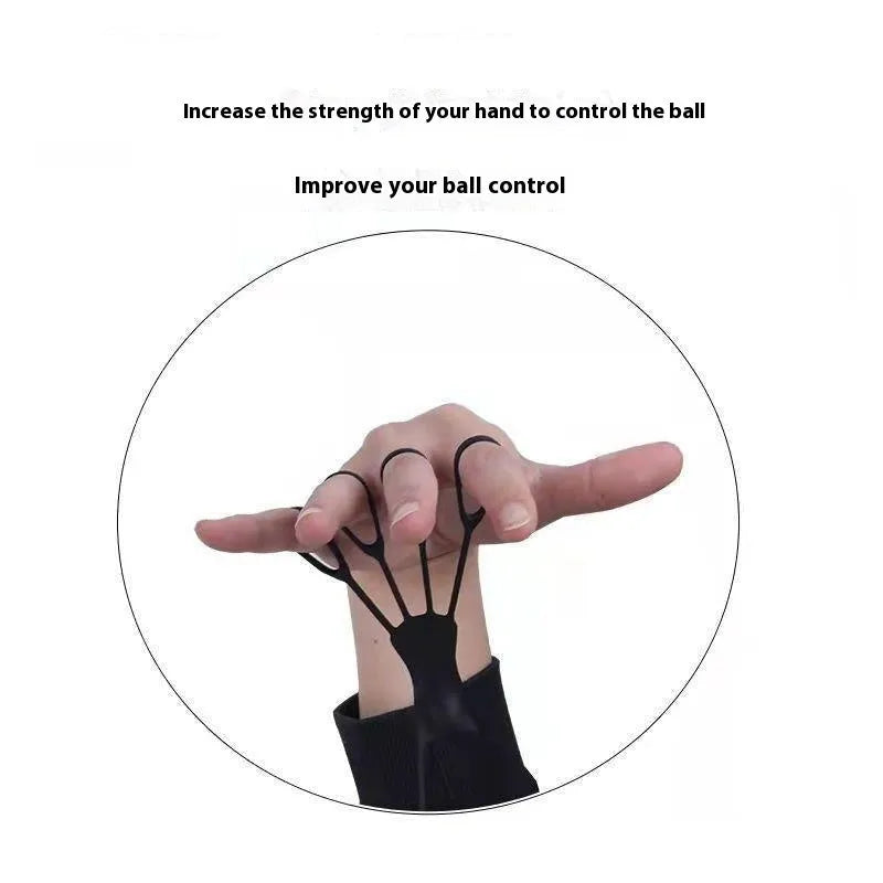 Basketball shooting training aid with five finger design for shooting practice and finger strengthening exercises
