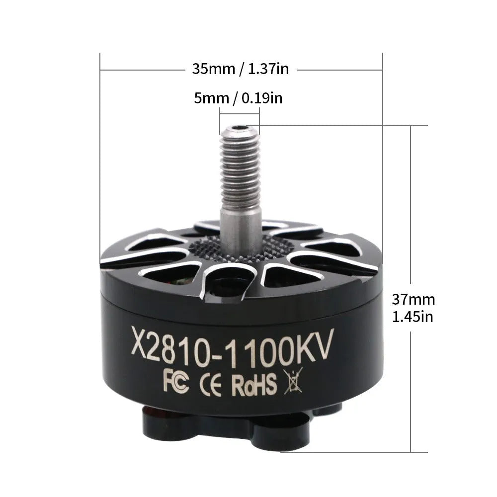 X2810 series multi-axis flight motor with metal construction for quadcopter and RC aircraft builds