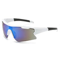 Windproof sports sunglasses with UV400 lenses shown in multiple colour combinations including black and white frames.