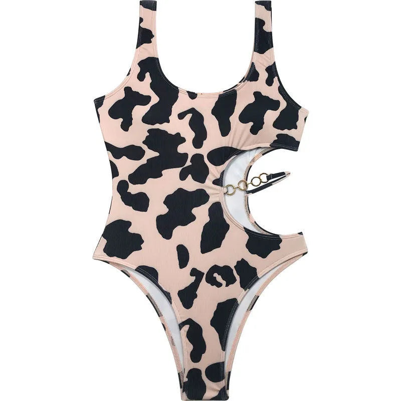 Japanese fashion one-piece conservative swimsuit for ladies in plain polyester