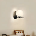 Nordic copper glass wall lamp in gold or black, 220V wall sconce for aisle or bedside