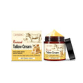 60g glass jar of tallow moisturising cream with honey and olive oil ingredients