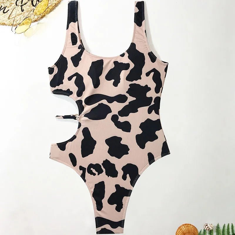 Japanese fashion one-piece conservative swimsuit for ladies in plain polyester