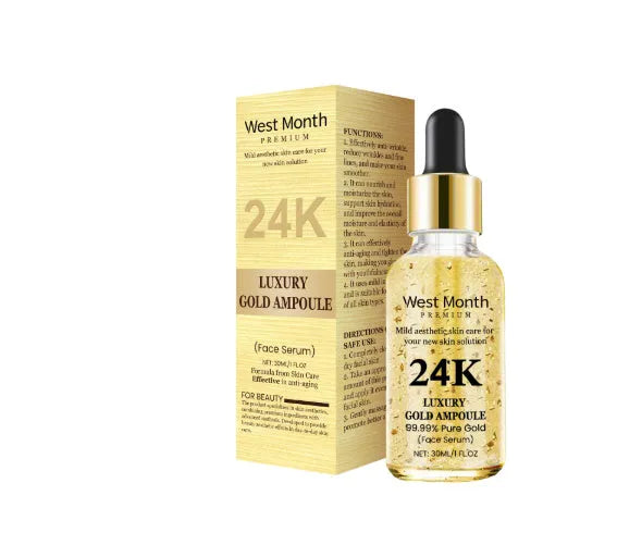 24K Golden Face Moisturizing Cream 30ml jar with yellow gold formula for lifting firming and brightening skin