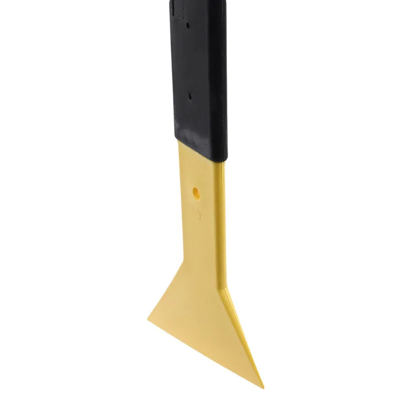 Yellow auto glass film tool scraper with 15cm width and 32cm length, made from high temperature resistant plastic