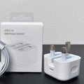 White 20W USB Power Delivery charger with Type-C port and multiple international plug options