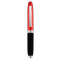 Compact silver and black ballpoint pen with a 1.0mm metal tip and a textured EVA cap.