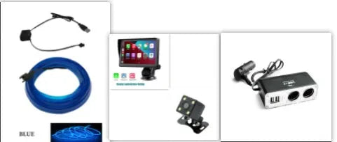 7-inch portable car smart display with wireless Carplay mounted on windshield
