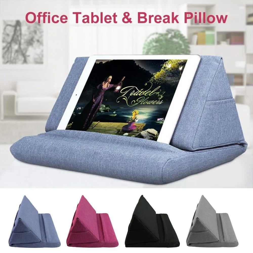 Candy-shaped tablet support pillow with slow rebound fill in beige colour, height above 25cm