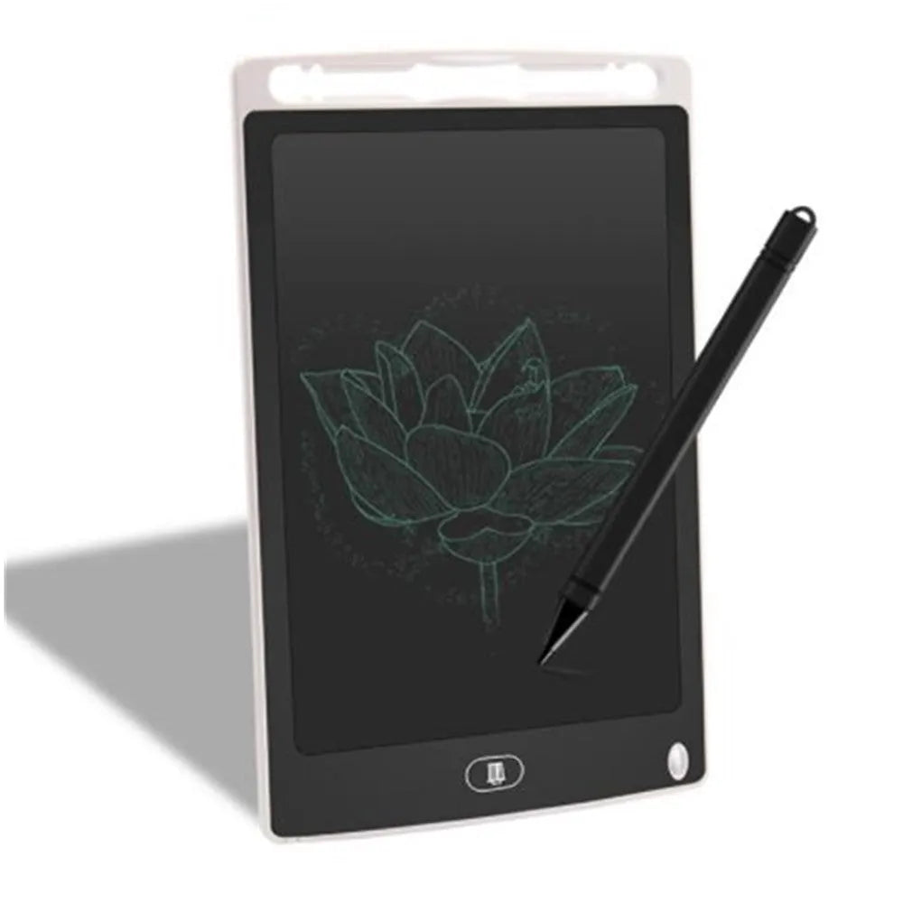 8.5 inch LCD electronic drawing board writing tablet in blue with pen, one-button lock and clear screen functions