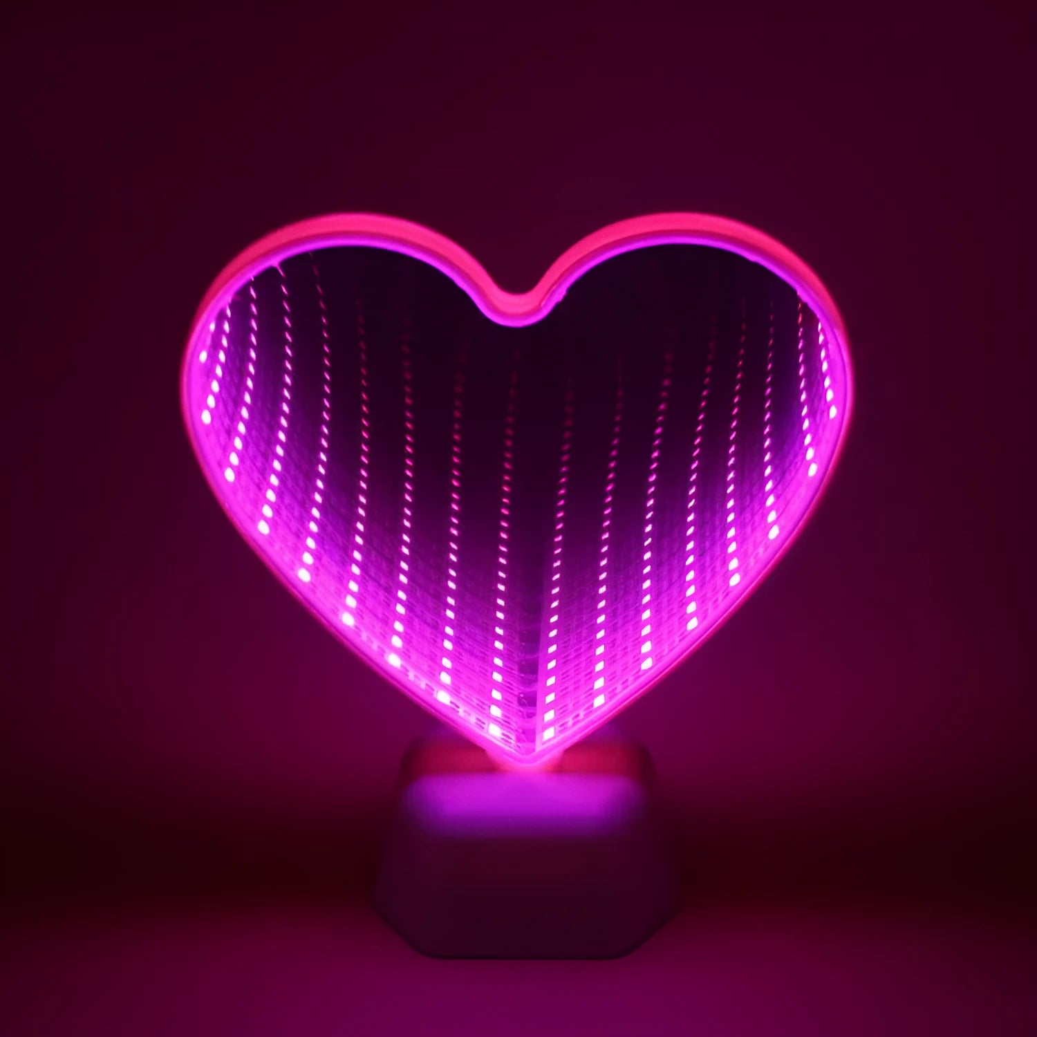 Rose red double-sided LED love tunnel light with plastic construction