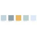 Set of rectangle memo note cards in four city colour styles, showing 75mm by 95mm size.