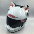 ABS plastic animal ears and tail helmet ornament set for motorcycle helmets on a white background
