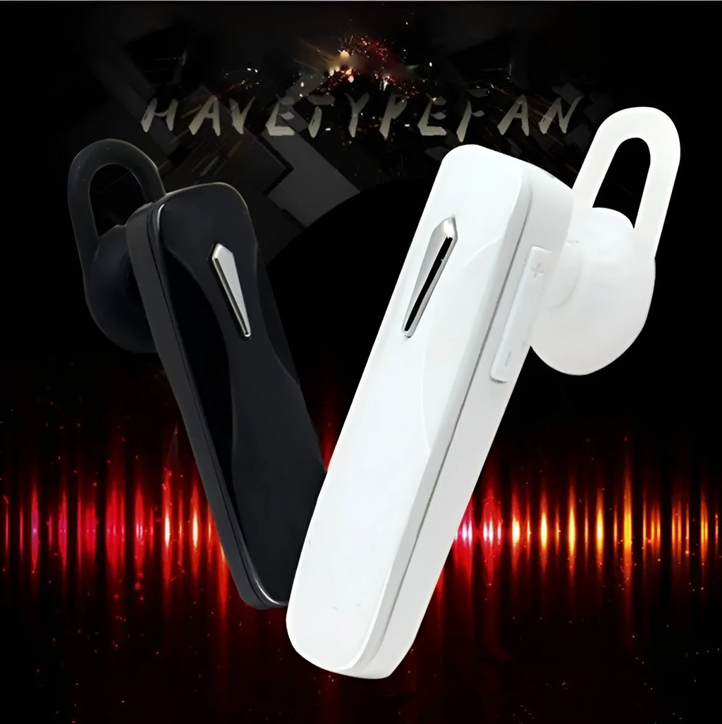 M163 single-ear car Bluetooth headset with microphone boom in black colour