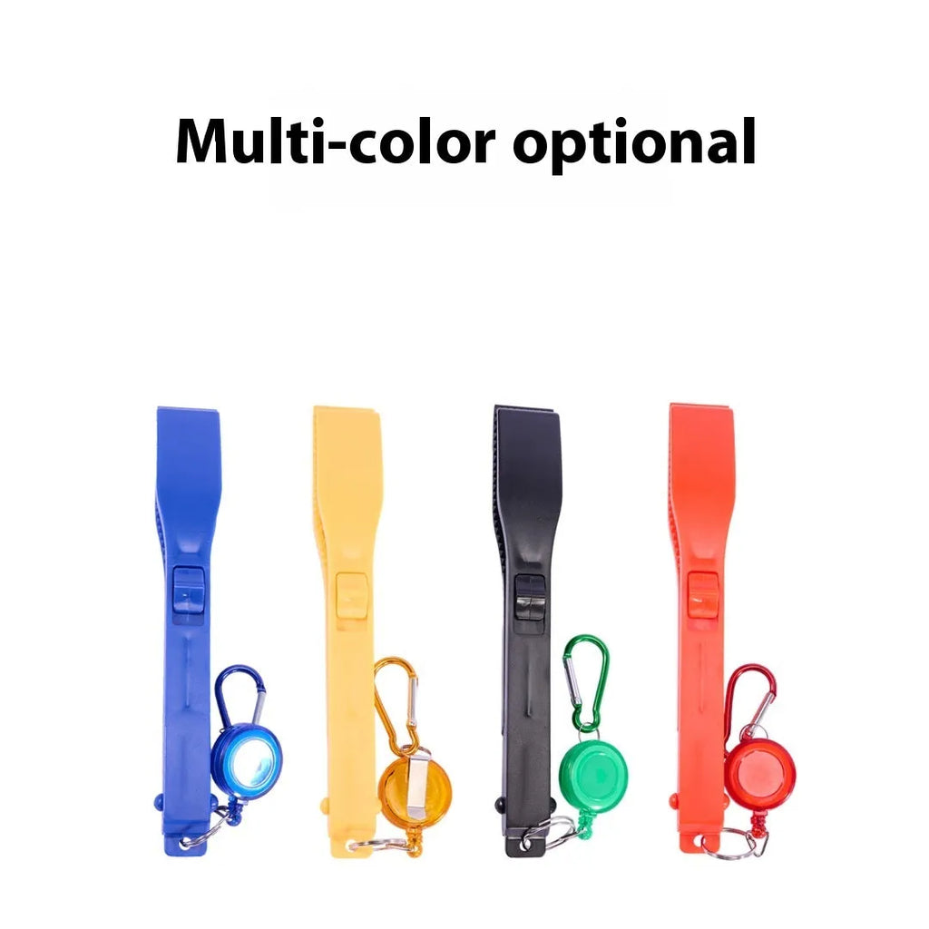 Plastic ABS fish control clip without pull ring, portable outdoor angling tool, random colour single clip