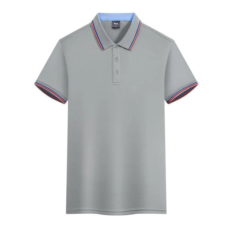 Men's slim fit ice silk quick-dry work polo shirt in multiple colour options