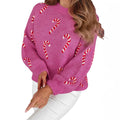 Women's casual knit long-sleeve top loose fit viscose fabric in three colours sizes S to XL