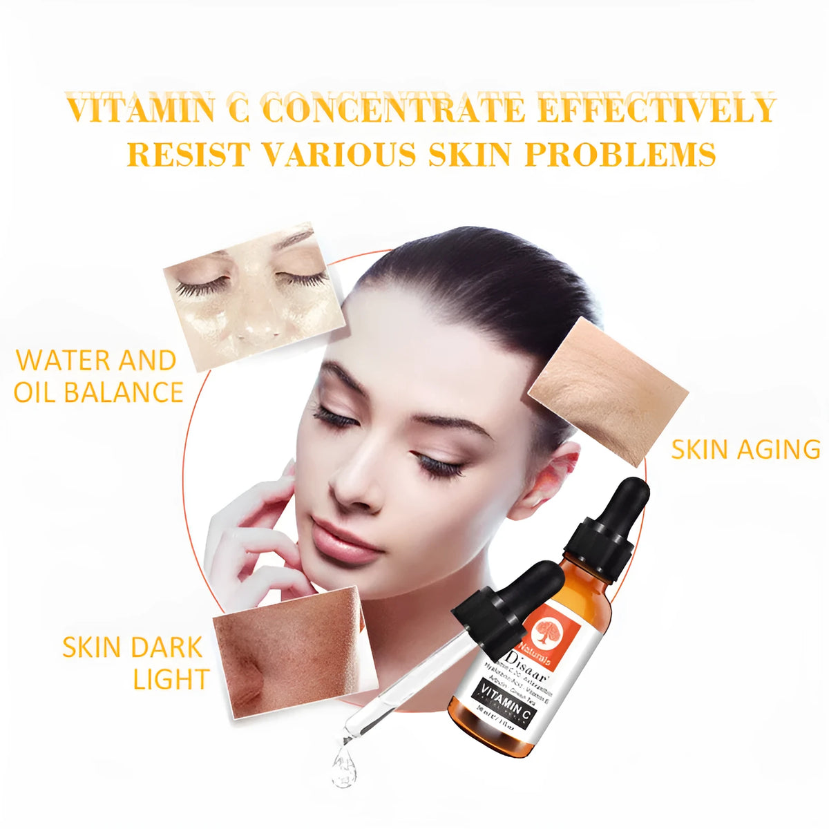 30ml Vitamin C serum liquid facial essence for brightening and softening skin