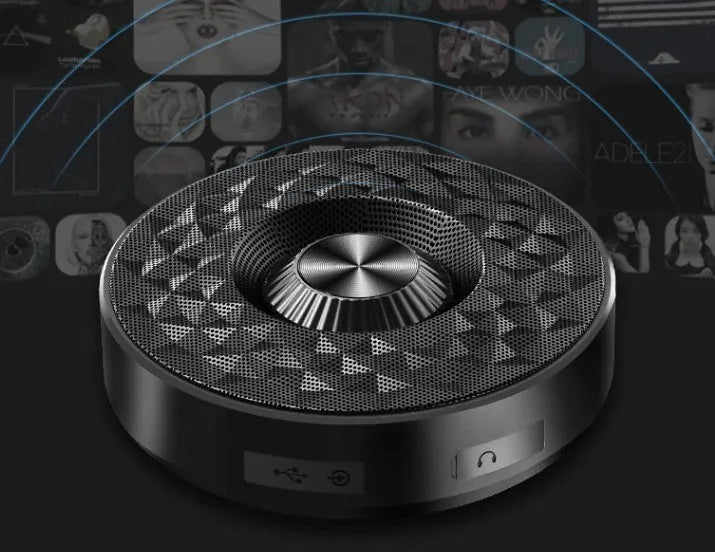 Compact Bluetooth wireless mini speaker in black, orange, or silvery white colour options