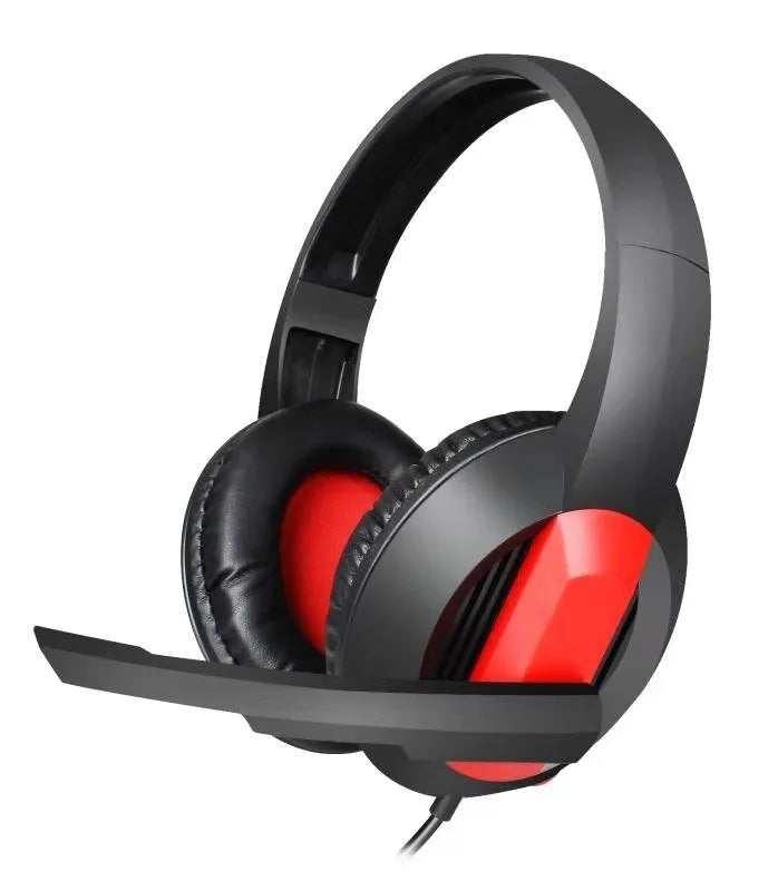 E-sports gaming headset with 40mm speakers in blue or red colour options
