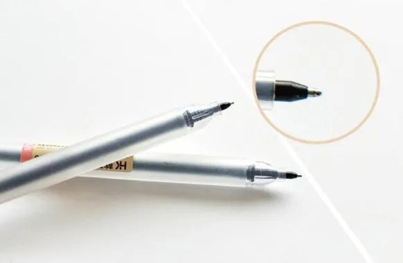 Muji 12-piece gel pen set with 0.5mm nibs and fine aqueous ink, shown in packaging.