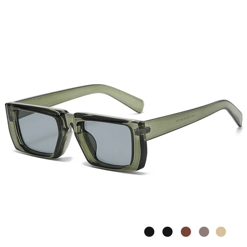 Special-shaped UV400 sun glasses with PC full frame in various colour options including black/grey lenses and coloured frames