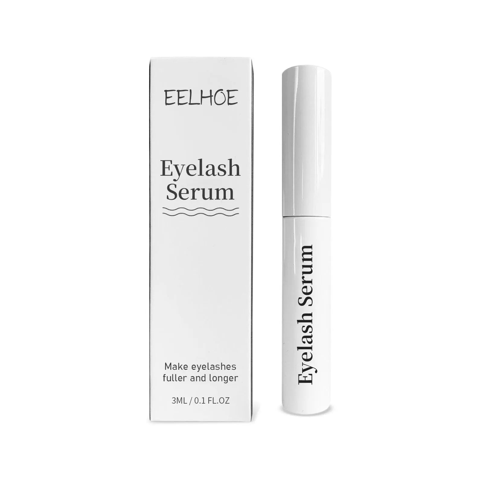 3ml bottle of black eyelash essence with applicator for lash and brow treatment.
