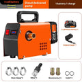 Aluminum alloy portable rechargeable oil pump with lithium batteries and accessory kit