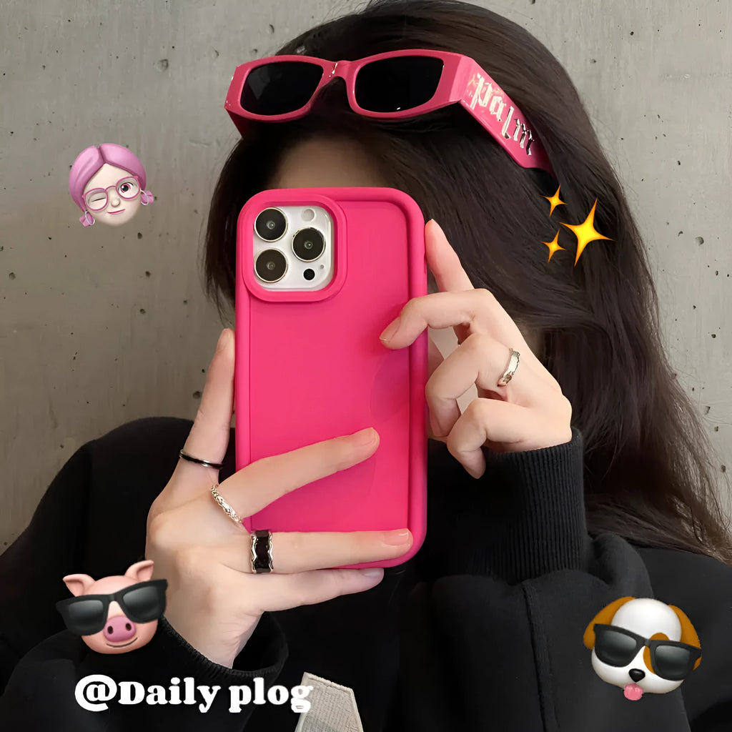Frosted matte silicone phone case for Apple iPhone in solid colour, showing full-cover design