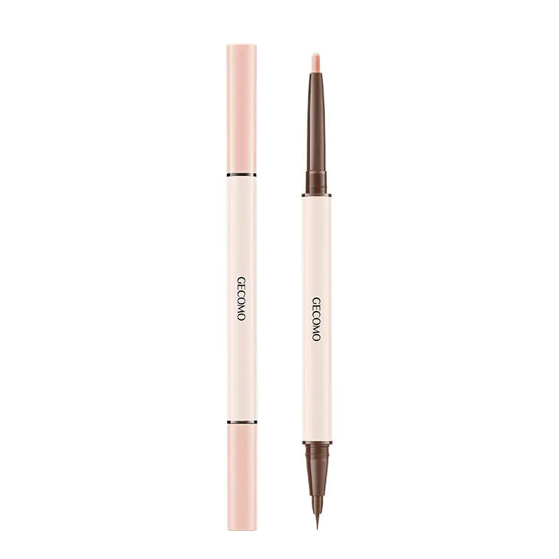 Dual-ended liquid eyeliner pen with stereoscopic star eyes design and pearlescent finish