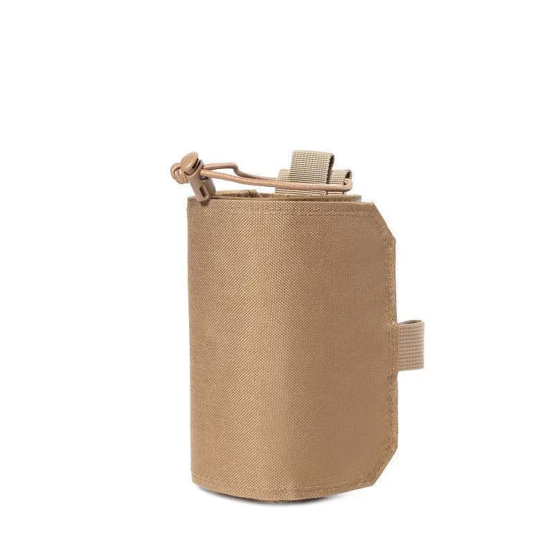 Adjustable Oxford cloth bottle cover for insulating drinks during outdoor sports in black colour