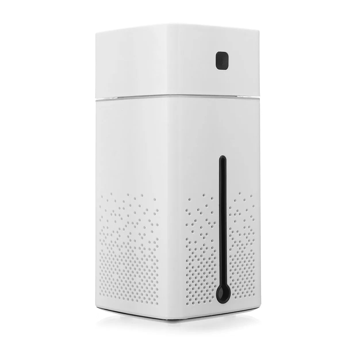 Black or white USB-powered desktop humidifier with 1000ml tank on a desk.