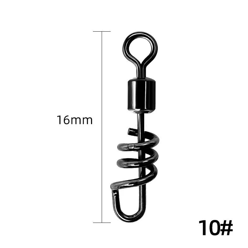 Stainless steel fishing swivel connector with 8-shaped rings in multiple sizes