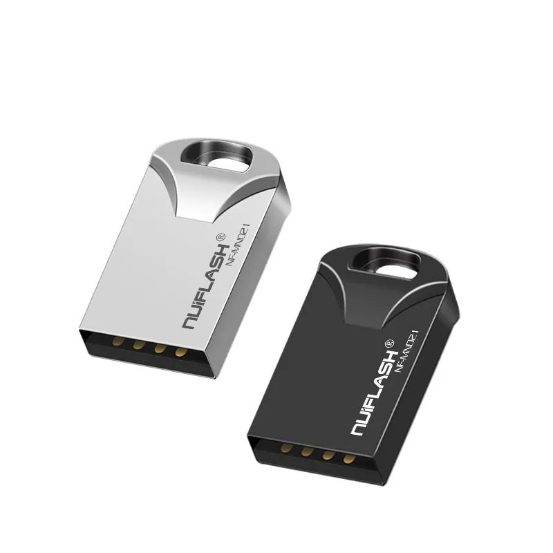Mini USB flash drive in black and silver colours, 4GB to 128GB capacity, USB 2.0 compatible