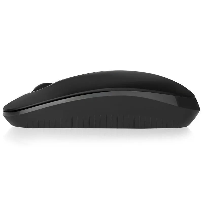 2.4G wireless mouse in black, compact 120x66x36mm, for computer use