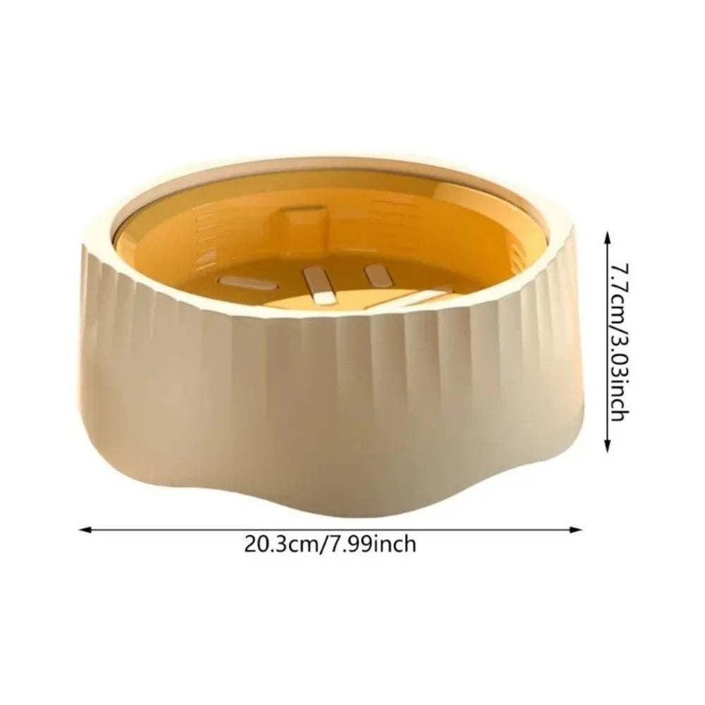 Detachable cat slow feeder bowl in PP plastic with two-piece design for controlled feeding