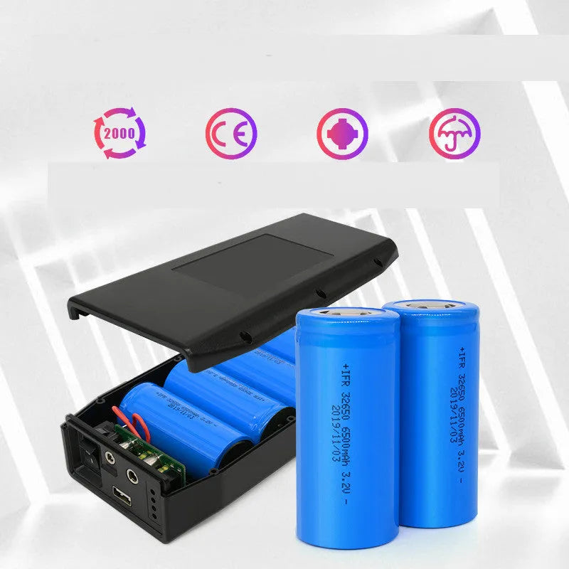 LF4100 12V Lithium Iron Phosphate battery unit with charger and connection cables