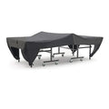 Waterproof dustproof table tennis table cover in black 210D polyester fibre for outdoor use