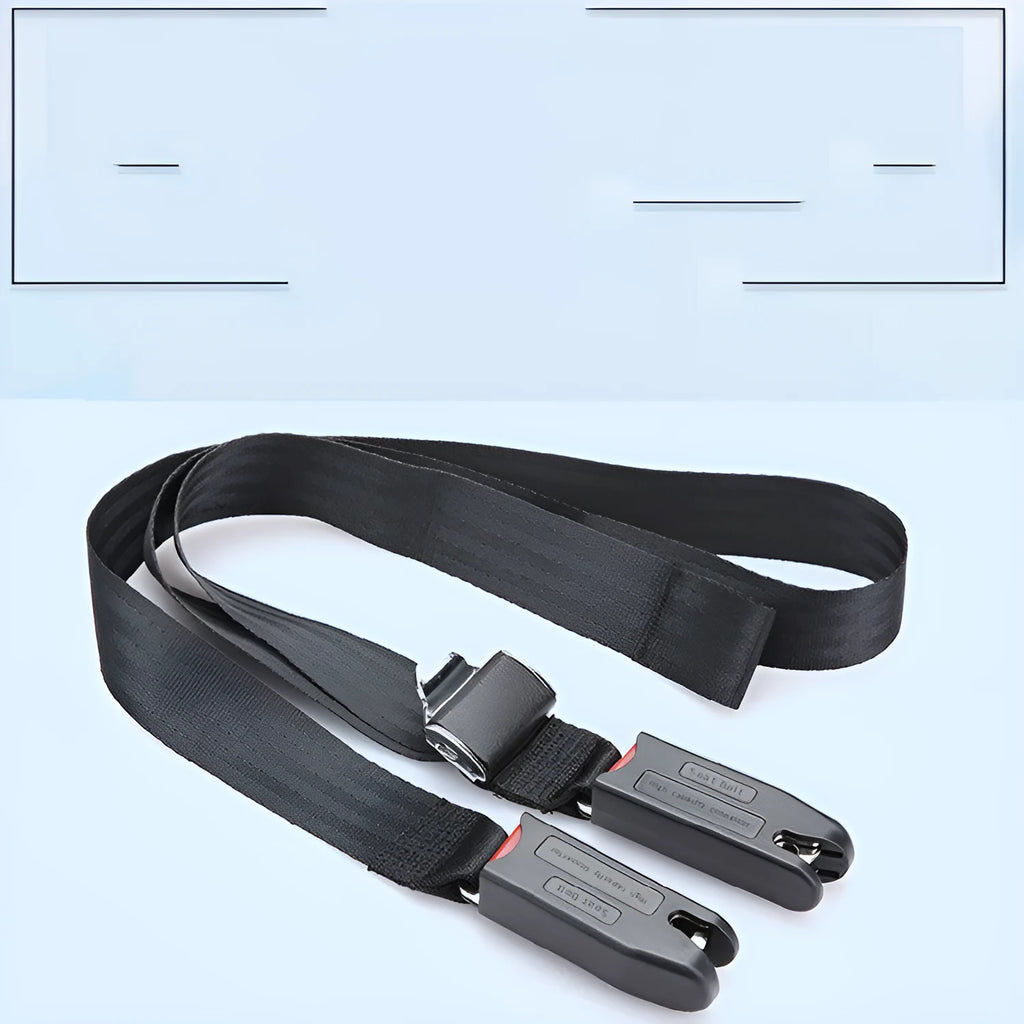 Isofix soft connection belt black steel fastener polyester belt for car child safety seat two-point fixing