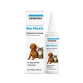 A 100ml bottle of gentle ear cleaner for dogs and cats, used to remove earwax.