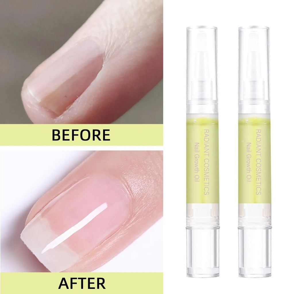 3ml nail growth care oil treatment bottle with brush applicator for cuticle and nail moisturising