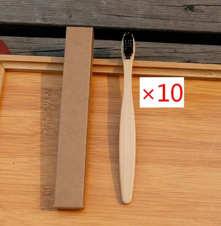 Eco friendly bamboo soft fibre toothbrush with biodegradable handle for adults