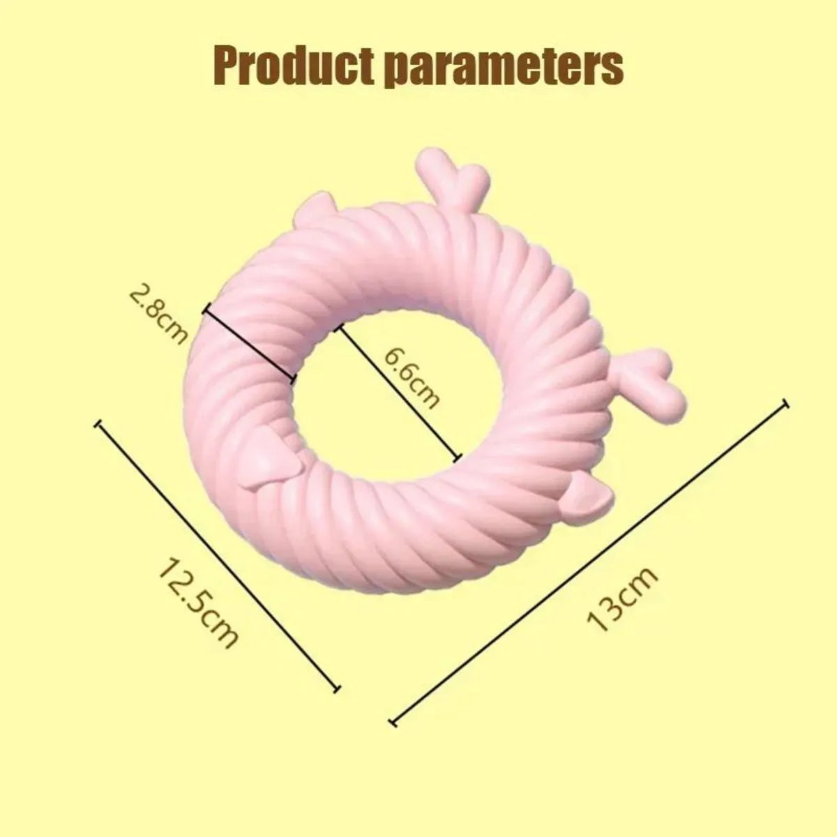 TPR dog dental chew toy with spiral groove design in light sky blue colour