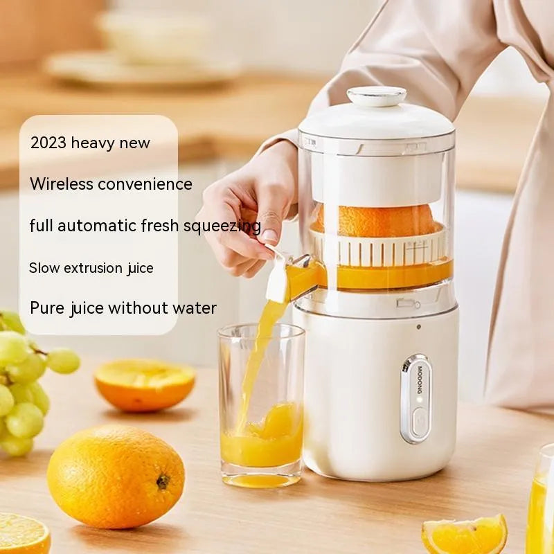 Green portable wireless electric juicer with USB charging cable and cleaning brush