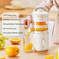 Green portable wireless electric juicer with USB charging cable and cleaning brush