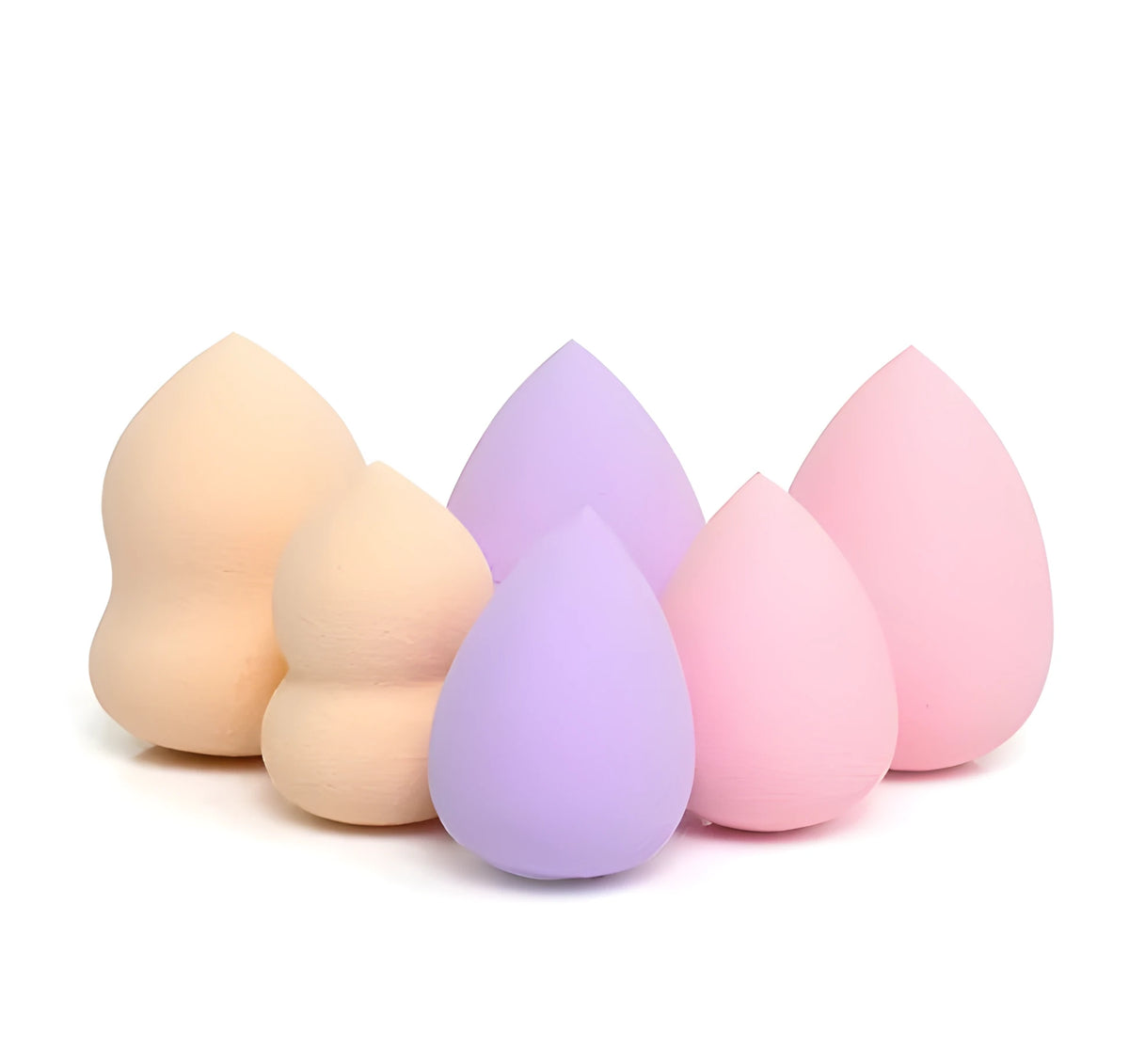 Water drop gourd-shaped latex makeup sponge in pink for foundation application