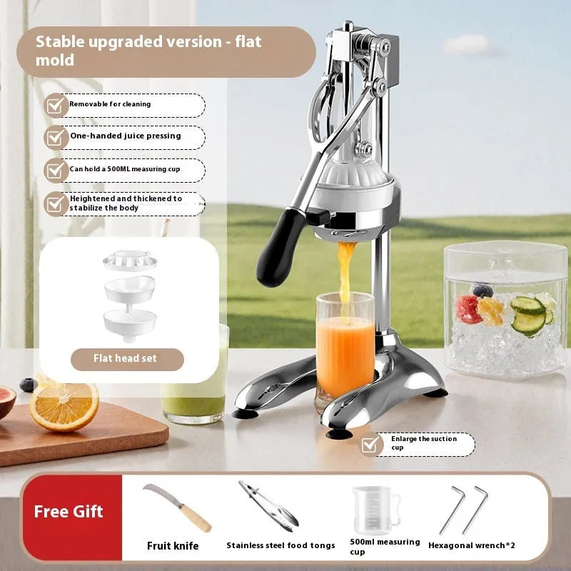 480cm manual orange juicer in modern simplicity style, shown with stainless steel or white nylon construction.