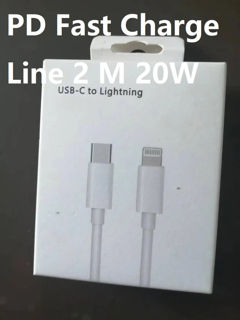 White 20W USB-C Power Delivery fast charger with British plug and coiled USB-C cable.